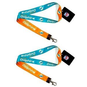 Miami Dolphins NFL Ombre Lanyard 2 Pack